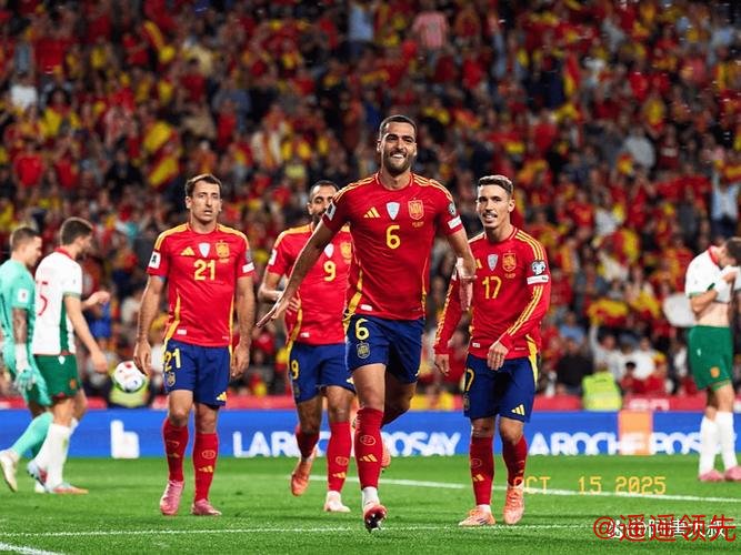 梅里诺双响西班牙4-0保加利亚 世预赛四连胜小组领跑